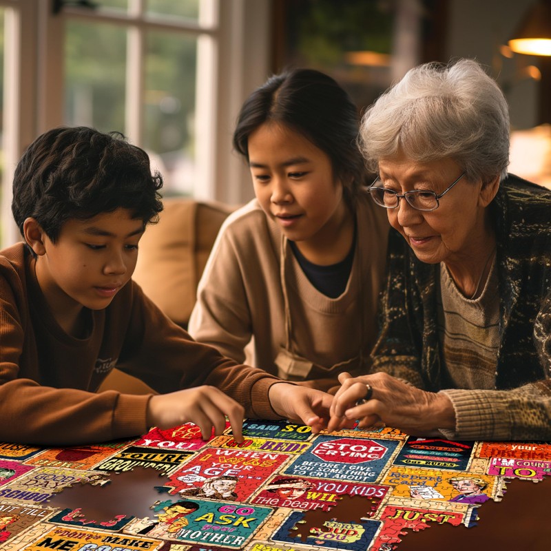 White Mountain Things Parents Say 1000 Piece Jigsaw Puzzle Fun