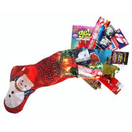 Boys Pre Filled Christmas Stocking Stuffed With 12 Novelties & Gifts