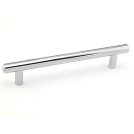 Richelieu Hardware - BP205128140 - Contemporary Metal Pull - 205 - 5 1/32 in (128 mm) - Chrome Finish