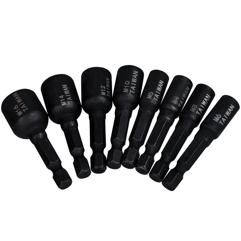 Yakamoz 8Pcs M4-M16 Screw Tap Socket Set 1/4 Inch Hex