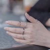 KAZITSAN 2pc Stainless Steel Rings for Women Fashion Plain Band