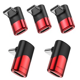 MOGOOD USB C 90 Degree Adapter, C Male to C Female USB C Extender Adapter Type-C Data Transfer PD100W Fast Charging and 8K@60Hz Video Through, for Steam Deck Accessories and More Type C Devices