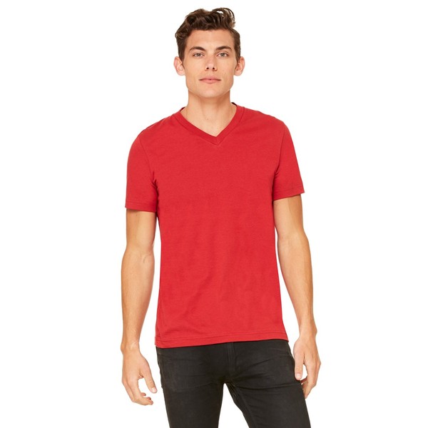 Canvas for Men's Delancey V-Neck T-Shirt, CANVAS RED, Large