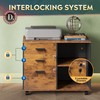 DEVAISE 3-Drawer Wood File Cabinet with Lock, Mobile Lateral Filing