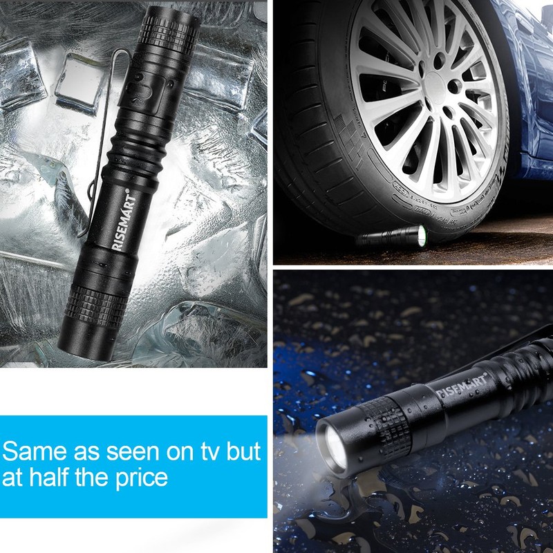 RISEMART Super Small Mini Flashlight AAA CREE XPE-R3 100 Lumens
