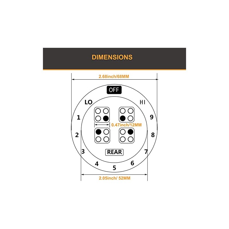6 Stove dials Sticker for Burner cooktop hob Cooker top