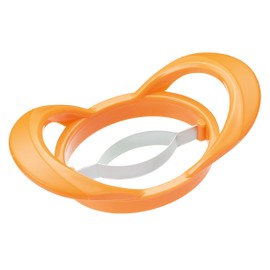 KitchenCraft KCHEMANGO Healthy Eating 2-in-1 Mango Cutter / Pitter - Orange, 5.7 x 10 x 20 cm