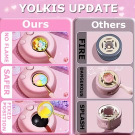 Electric Wax Seal Stamp Warmer, White Electrice Sealing Stamp Warmer Melter for Melting Wax Seal Beads Sticks with Spoon, Stirring to Do DIY Craft (White)