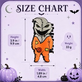 Halloween Gothic Claw Clips, Creepy Spooky Cartoon Clown Ghost Doll Non Slip Hair Clips, Horror Halloween Hair Accessories for Women Cosplay Party Fit Thick & Thin Hair