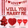 Will You Marry Me Balloons - 545 Pcs Red Letter