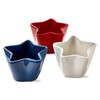 tagltd Earthenware Star Design Bowl Set (3pc, 12oz)