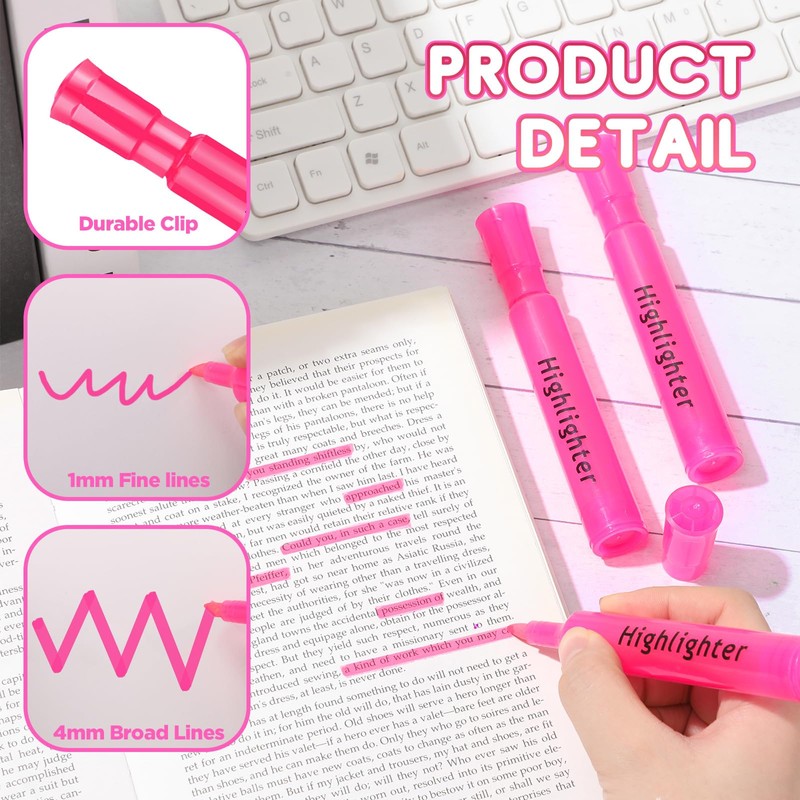 Qilery Tank Style Highlighters 30 Pack Chisel Tip Highlighters Markers