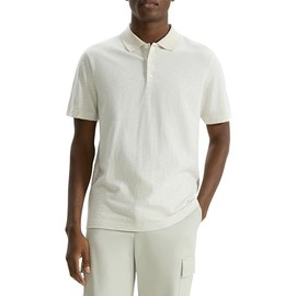 Theory Men's Bron D Even Stripe Shirt in Cosmos, Sand/White