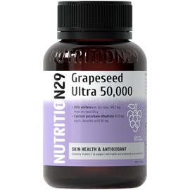 NUTRITION29 by Brauer Grapeseed Ultra 50,000 – High Potency Antioxidant Supplement – Supports Skin Health, Collagen Formation & Circulation – 60 Hard Capsules
