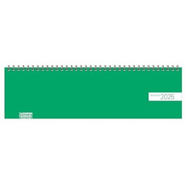 Wochenquerplaner Grün 2025: times&more - Bunter Tischkalender mit Punkten. Handlicher Wochenplaner im Querformat. Tischquerkalender 2025 zum Planen von Terminen. (Bürokalender Heye)