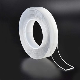 BOMEI PACK Magic Tape, Transparent, Double-Sided Tape, Super Strong Nano Tape, Repeating, Waterproof, Multiple Sizes, Shock-Resistant, Anti-Slip, Space Storage, DIY, Balloons, Kitchen, Office, Home