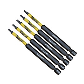 5 x SabreCut SCTX1089_5 89mm T10 TX10 Magnetic Impact Screwdriver Driver Bits Set Torx Heavy Duty