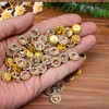 50 pcs Rhinestone Embellishments Crystal Button Gold Flatback DIY Craft