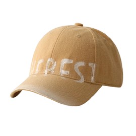 Karsaer G0185 Women's Cap, Deep, Large, UV Protection, Overfit, Stylish, Cotton, Baseball Cap, Adjustable, 100% Cotton, UV Protection, Popular, Unisex, Khaki