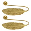 Woogim Feather Curtain Holder Wall Hook 2 PCS with Screws,U-Shaped