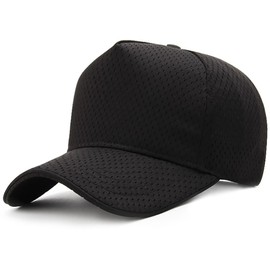 Laquest Large Size Mesh Trucker Cap, Deep, Supports Up to 26.0 inches (66 cm), Black