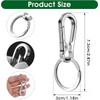4PCS Keyring Clips - Key Ring Hoop - Metal Carabiner