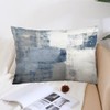 Grey Blue Abstract Art Painting Throw Pillow Cover Queen Size