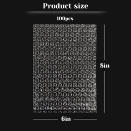 50 Pcs Clear Bubble Wrap Pouches, 6''x8'' - Packing Materials for Fragile Items