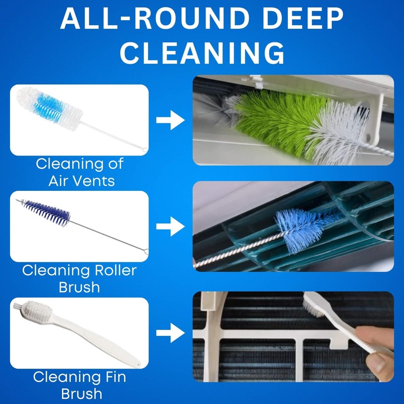 Oiktylr 18pcs Mini Split Cleaning Kit Bag, Waterproof AC Cleaning