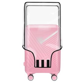 Generic Luggafor Clear PVC Suitcase Cover, 20-30 Inch, Transparent, Waterproof, Scratch-Resistant, Open-Hole Design for Easy Handle Operation, Fits Most Major Luggage Brands, 24 Inch