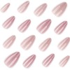 Almond Press on False Nails - Nude Pink Fake Nails
