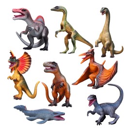 WUFGWBD 8-Piece Dinosaur Model Toys, Jurassic Dinosaur Set, Simulated Dinosaur Toys, Desktop Ornaments, Novelty Gifts For Boys
