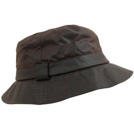 Game Technical Apparel Safari Boonie Bush Waxed Cotton Bucket Sun Hat (L - 59cm, Brown)