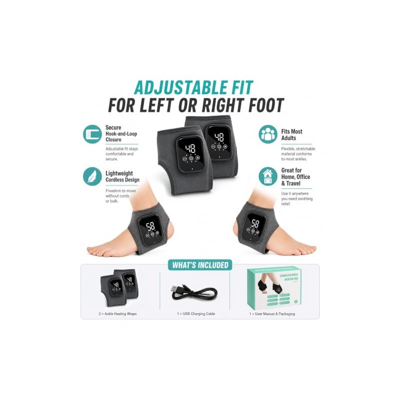 ZYNERY 3 in 1 Foot Massager Ankle Massager for Pain