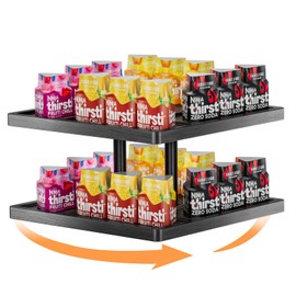 EnigmaSoul Flavor Storage Holder for Ninja Thirsti, 360° Rotating Storage Rack Holds 24 Pods, Compatible with Ninja Thirsties Drink System Soda Machine Syrup Holder Accessories (Shelf Only)