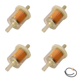 4 Pieces Fuel Filter 8 mm, Petrol Filter Moped, Universal Petrol Filter for Motorcycles, Lawn Mowers, Scooters and Mopeds, High Density Reusable Filter for Optimal Engine Performance and Filtration