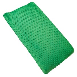 Solid Changing Table Pad Cover Cradle Sheet, Fits 32"/34''x16" Contoured Diaper Changing Pad, Ultra Soft Cozy Dots Plush Changing Table Covers, Breathable Wipeable Removable (Fern Green)