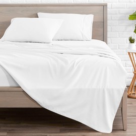 Bare Home California King Sheet Set - 1800 Ultra-Soft Microfiber California King Bed Sheets - Double Brushed - California King Sheets Set - Deep Pocket - Bed Sheets & Pillowcases (Cal King, White)