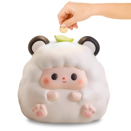 Piggy Bank, Kawaii Coin Pig High Capacity Piggy Bank Gift, Money Box Children with Openin for Banknote, Coin Savings, Suitable for Boys Girls Room Decoration Birthday Gift