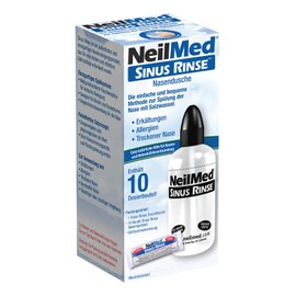 NeilMed Nasal Shower Helps with Colds, Nasal Congestion, Quick and Easy to Use, Available Immediately with 10 Servings of Nasal Rinse Salt