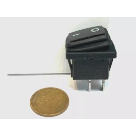 endlessparts 1 Waterproof Black Rocker switch 15x10mm 2pin small boat on off mini kdc1 C52