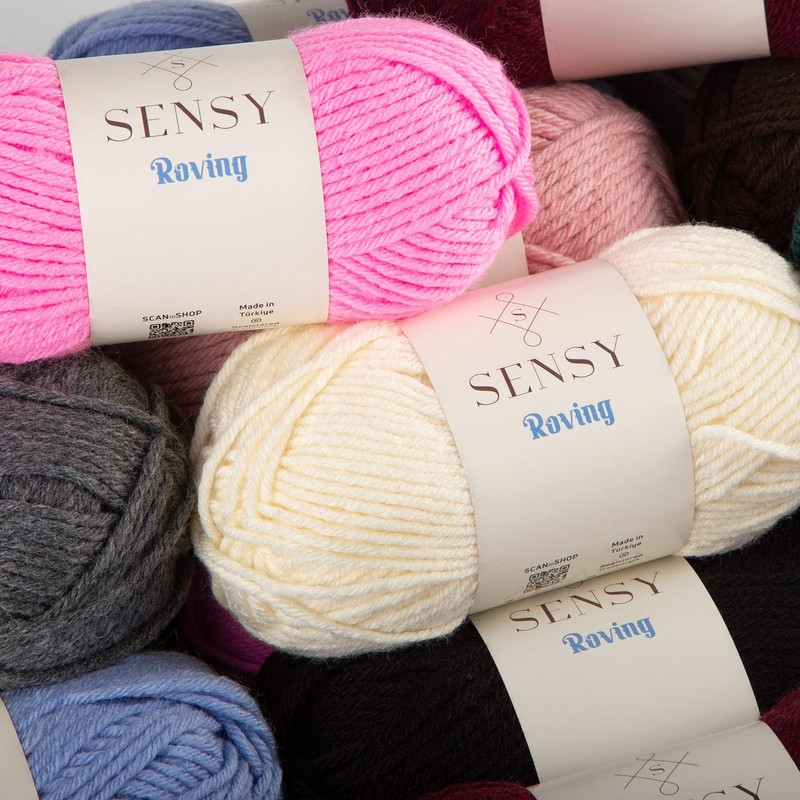 3 madejas de hilo Sensy Roving, 3.5 onzas, 132 yardas,