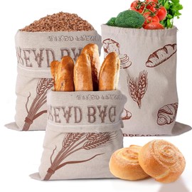 KSVFTB 2 Pcs Bread Bag, Bread Bags For Homemade Bread, Bread Bags, A Lined Bread Bag That Can Store Bread, Reusable Bread Bag (30cm*40cm)