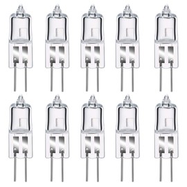 G4 Halogen Bulbs 20W 12V Dimmable Bi-Pin Base Clear Capsule 2800K Warm White 10 Pack