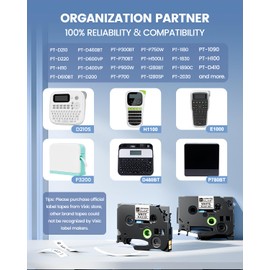 Vixic TZe231 12mm Black on White Compatible for Brother Label Printer Tape 12mm TZe-231 P-Touch Label Tape Cassette for Brother P-Touch1000 H100R H110 H108 H101C H200 E110 (3-Pack)