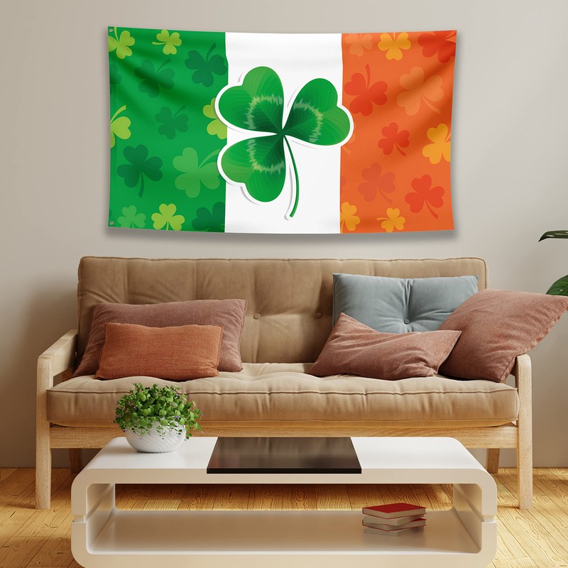 Irish Shamrock Flag (Ireland, Eire, St. Patrick's Day) - 110den