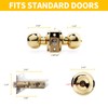 Zion Door Knob Indoor Bathroom Lock Keyless Door Lock Gold
