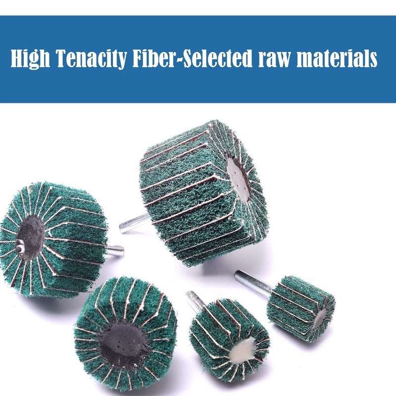 Atoplee Mounted Interleaf Flap Wheels 5pcs 25/30/40/50/60mm Coarse Fleece Interleaf