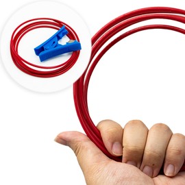 2 Metres PTFE Bowden Tube Red for 1.75 (2.0 mm ID/4.0 mm OD) Filament Red Connector for PTFE Tube for Creality Ender 3/Pro Ender 5 CR-10/10S Filament 1.75 mm