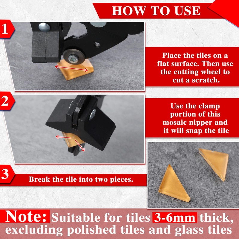 SPEEDWOX Tile Nippers, Scraps, Tile Cutter, Glass Tile Nipper with